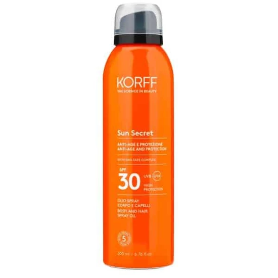 KORFF SUN SECRET SPRAY BODY AND HAIR OIL SPF 30 (200 ML)